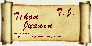 Tihon Juanin vizit kartica